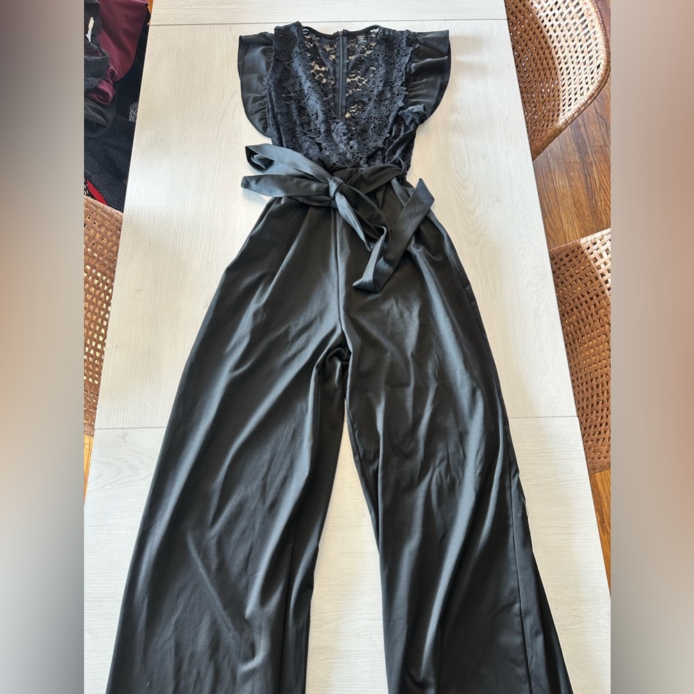 Black lace Plus Size Jumpsuit